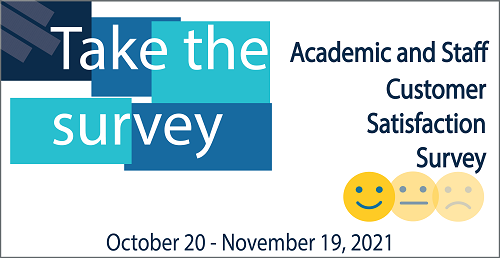 2021 Academic and Staff Customer Satisfaction Survey Email Signature